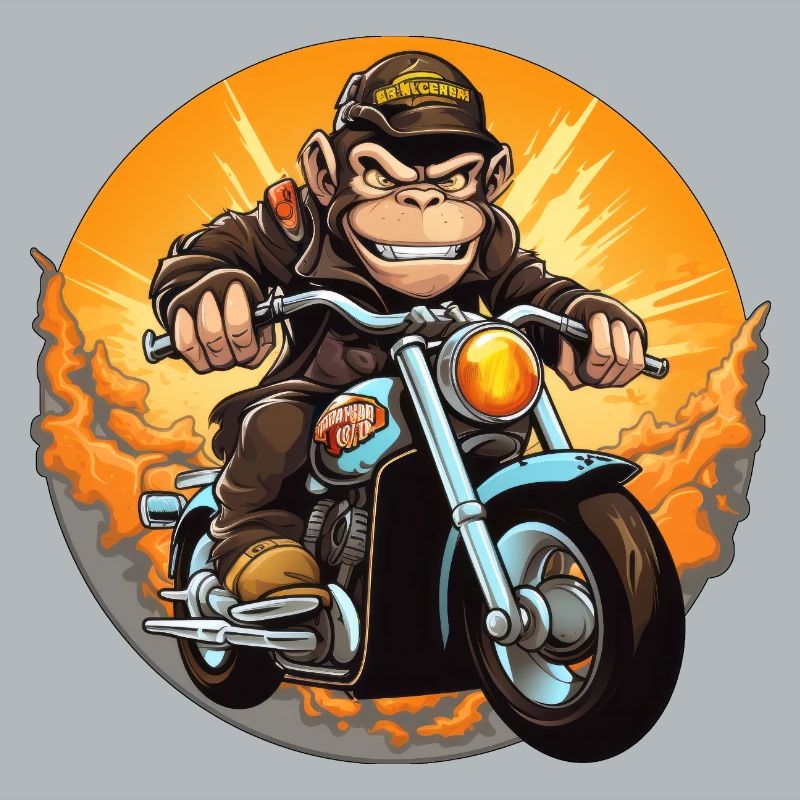 Monkey Motorcycle / Motorcyclist Monkey