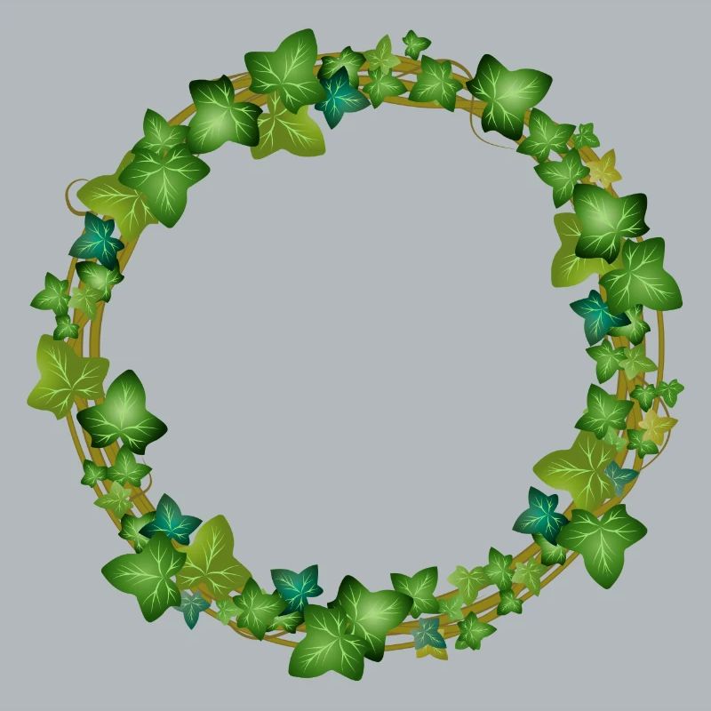 dekorativer Efeu Kranz oder Efeu Rahmen