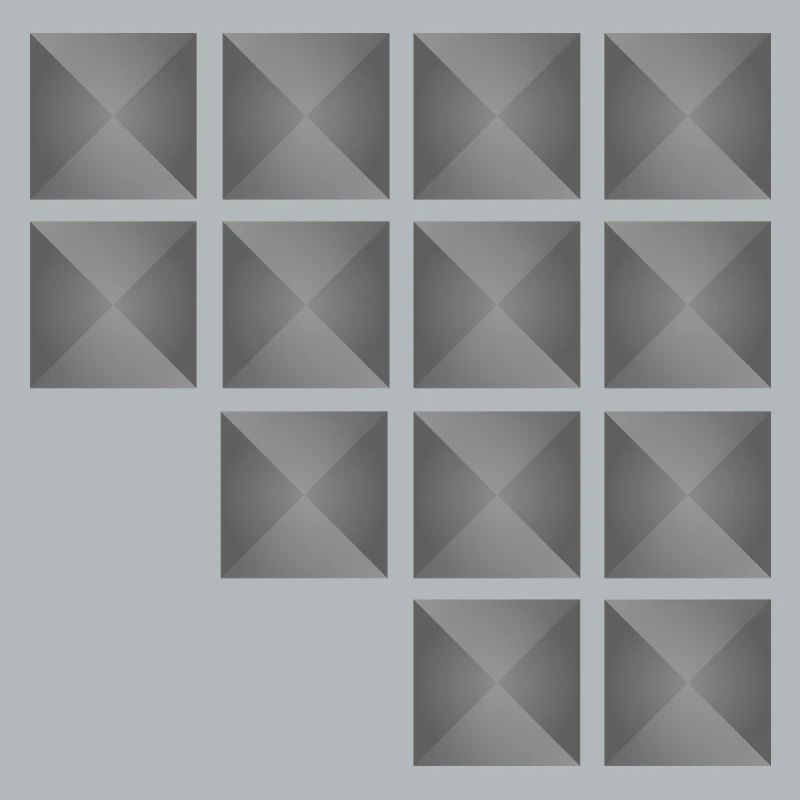 Minimalist Geometric Square Stud Pattern