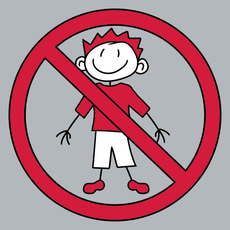 forbidden sign zone no child painted scribble com