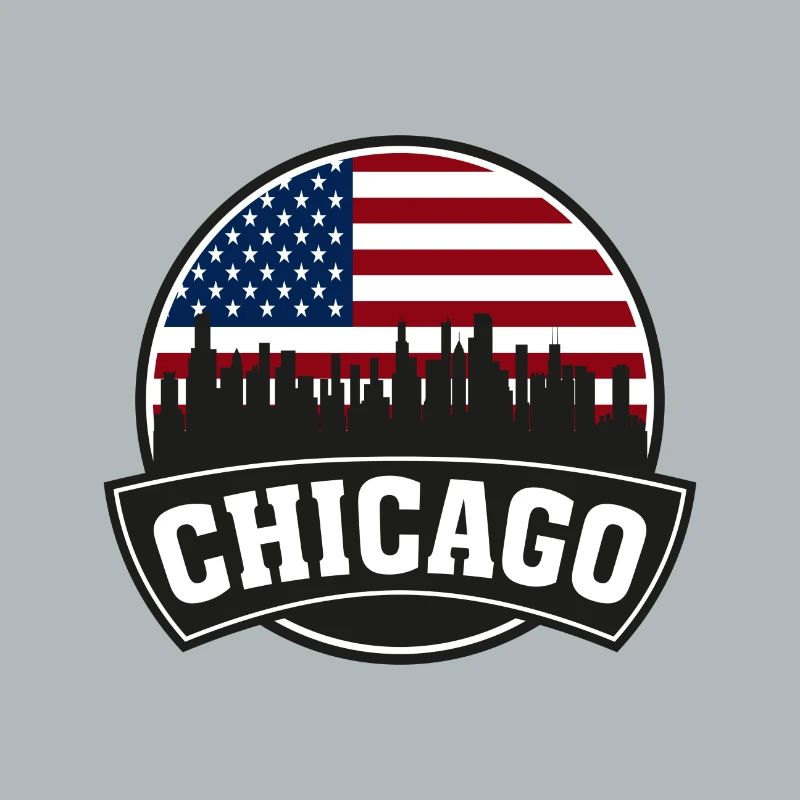 Chicago Illinois USA Skyline Travel Souvenir Ameri
