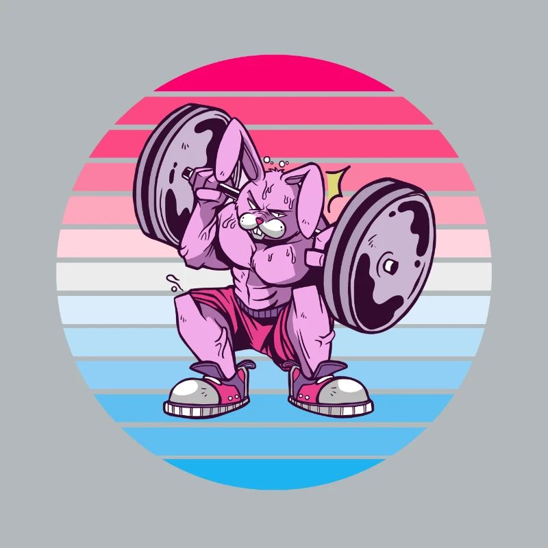 Conception de bodybuilder de lapin