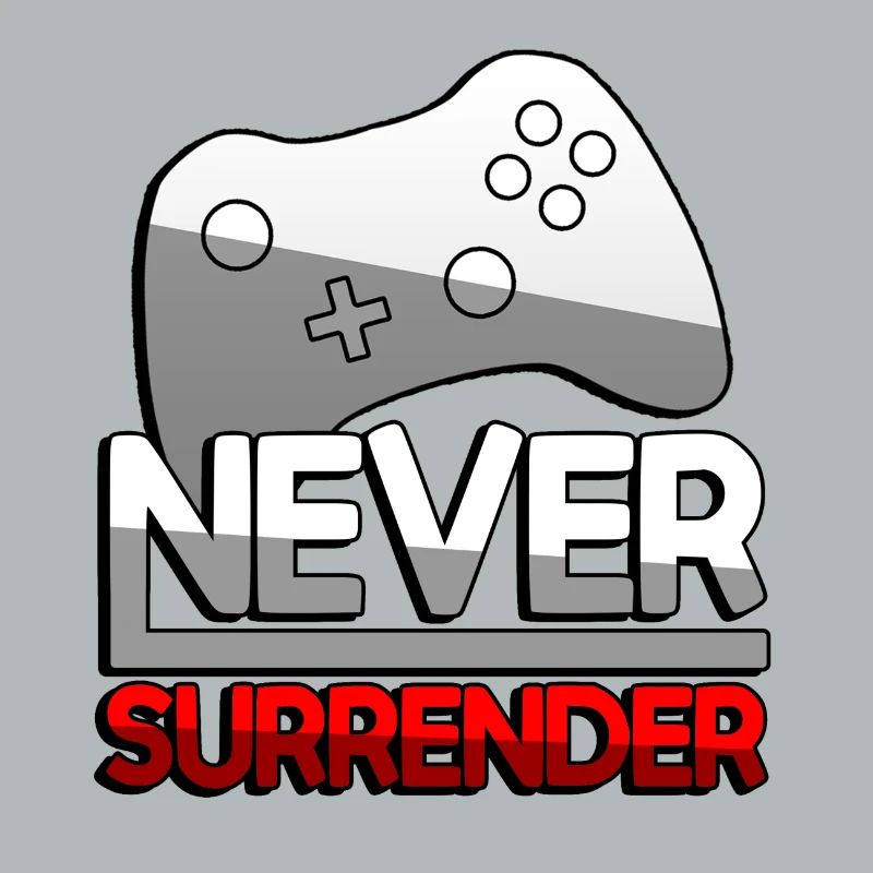 NEVER SURRENDER (Rot) + Controller - Gaming