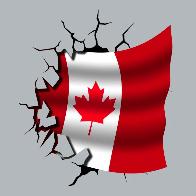Drapeau du Canada - Canada - Drapeau Broken Design