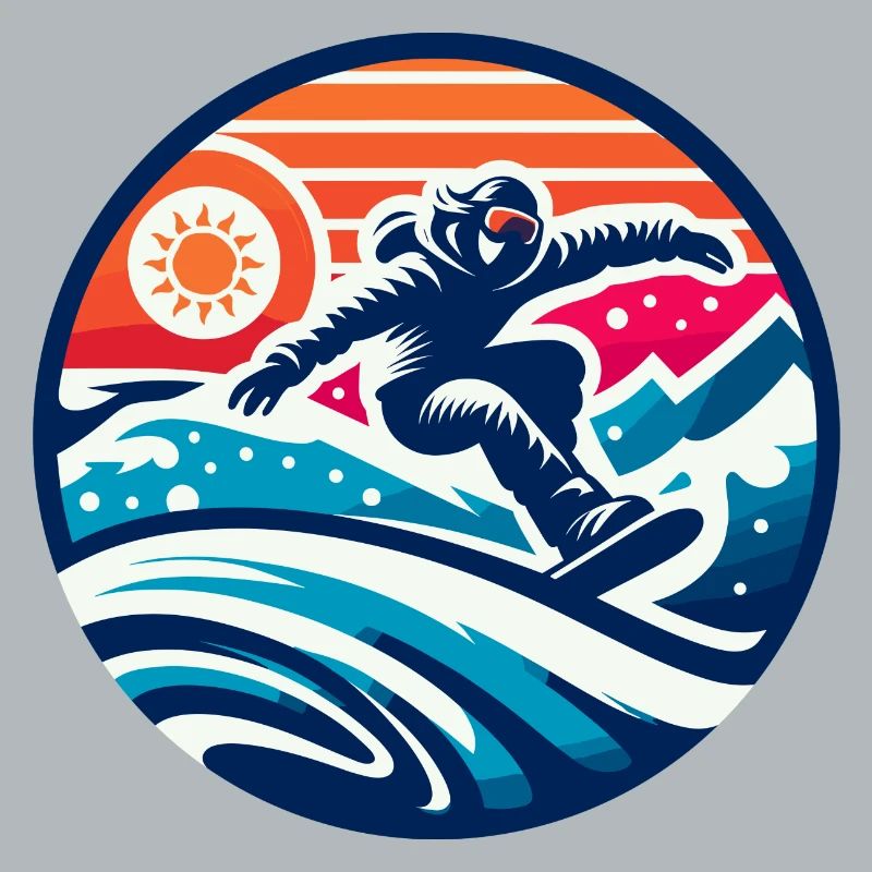 Expression Graphique d'un Snowboarder
