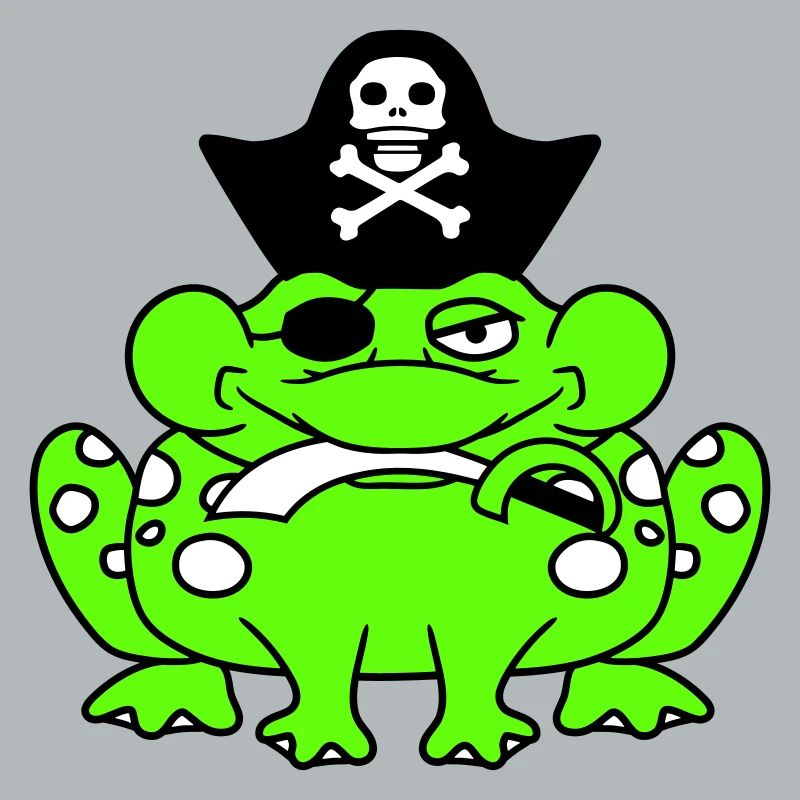 Frog Captain Cap Toad Funny Comic Cartoon