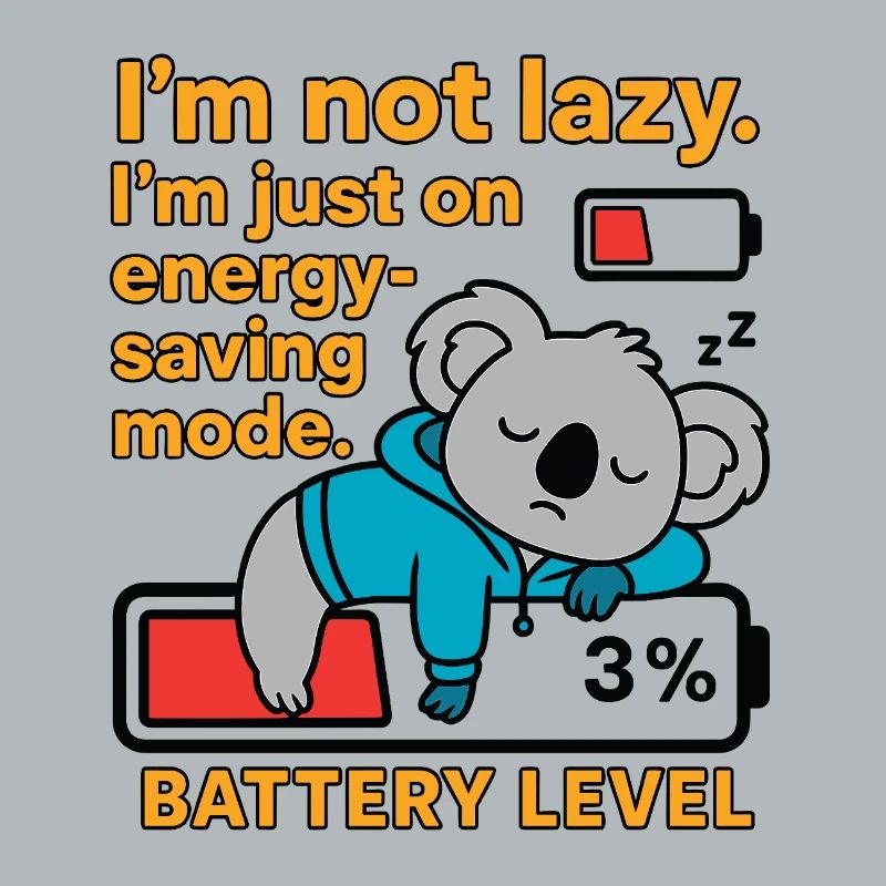 Koala in energy-saving mode