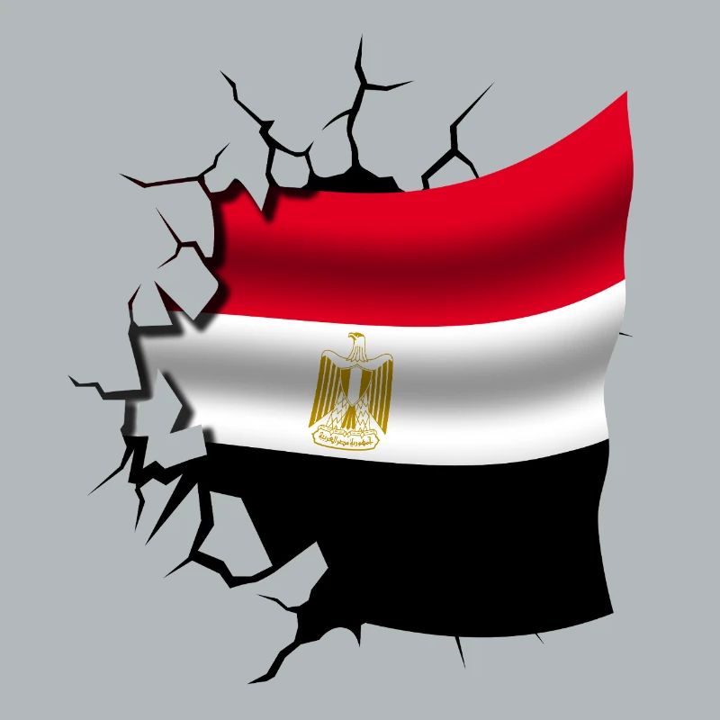 Drapeau de l’Égypte - Égypte - Drapeau Broken Design