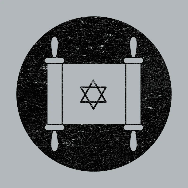 Torah scroll in a black circle