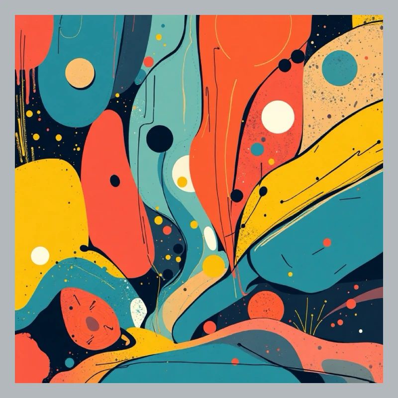 Explosion de couleurs abstraites dans des tons chauds