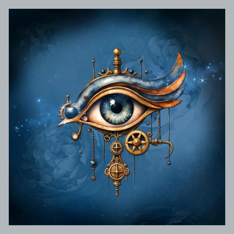 Oeil Steampunk avec engrenages