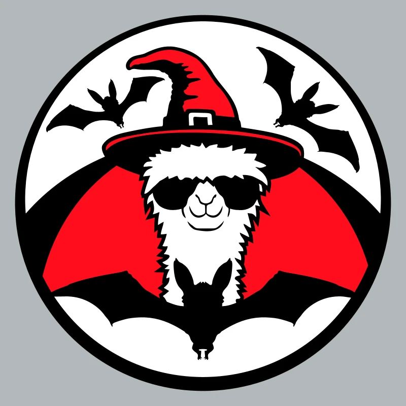 Llama Halloween Witch Hat Bat Cool Alpaca Cute