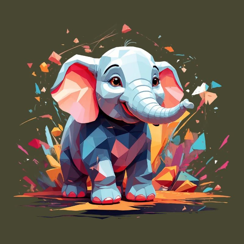 Elefant Farbexplosion