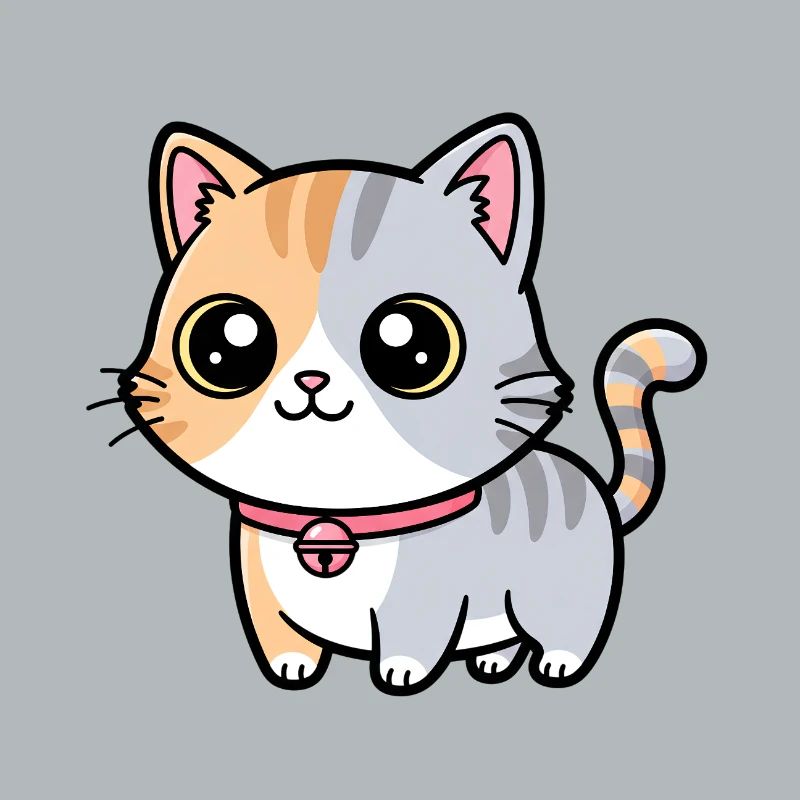 Charme de collier chaton calicot