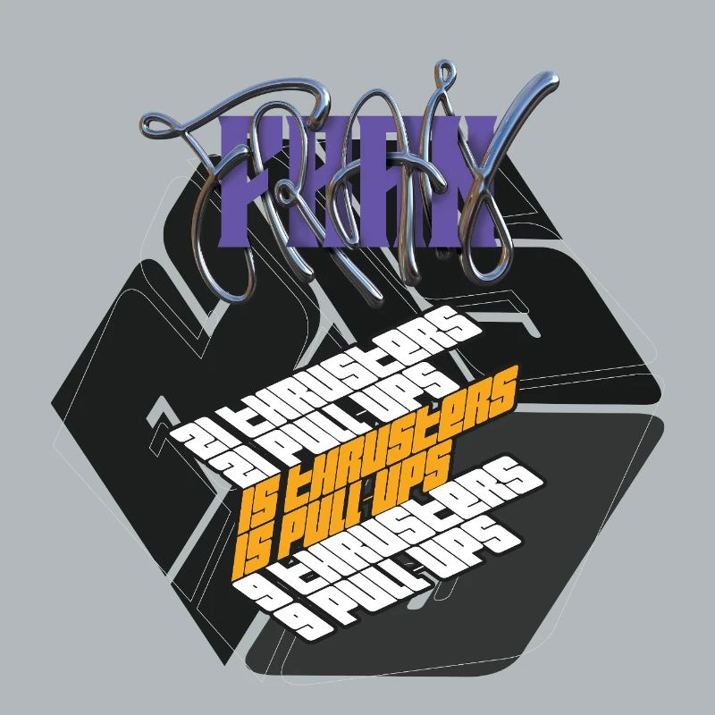 Fran Hero WOD Cross Training dark graphic version graphic