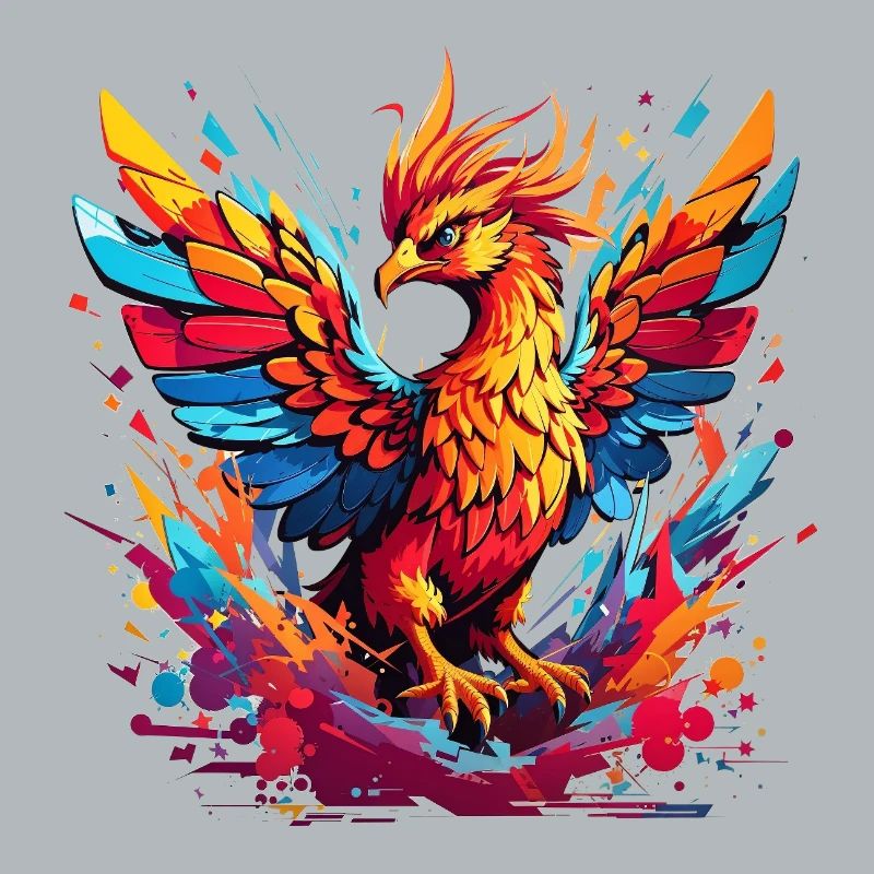 Explosion de couleur de Phénix de Feu