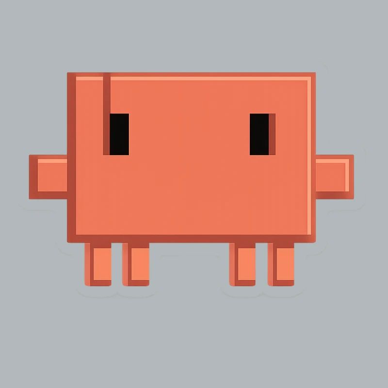 Claude Code Pixel AI Mascot Dev Sticker