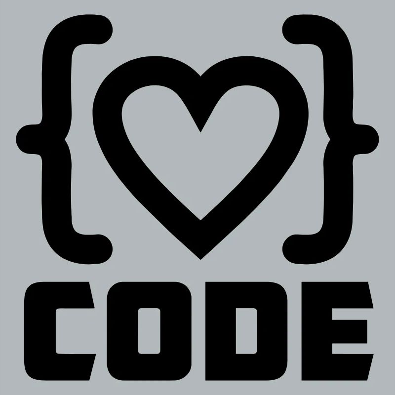 Herzprogrammierer Code Logo mit Text CODE