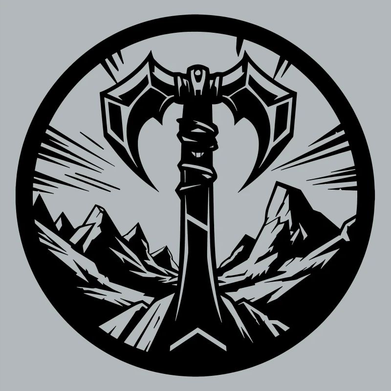 Barbarian Symbol – Tribal Axe