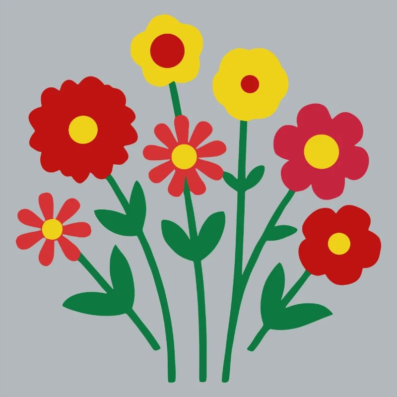 Fleurs colorées - Conception de fleurs joyeuses
