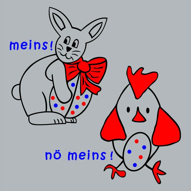 Bunny and chicken with easter egg