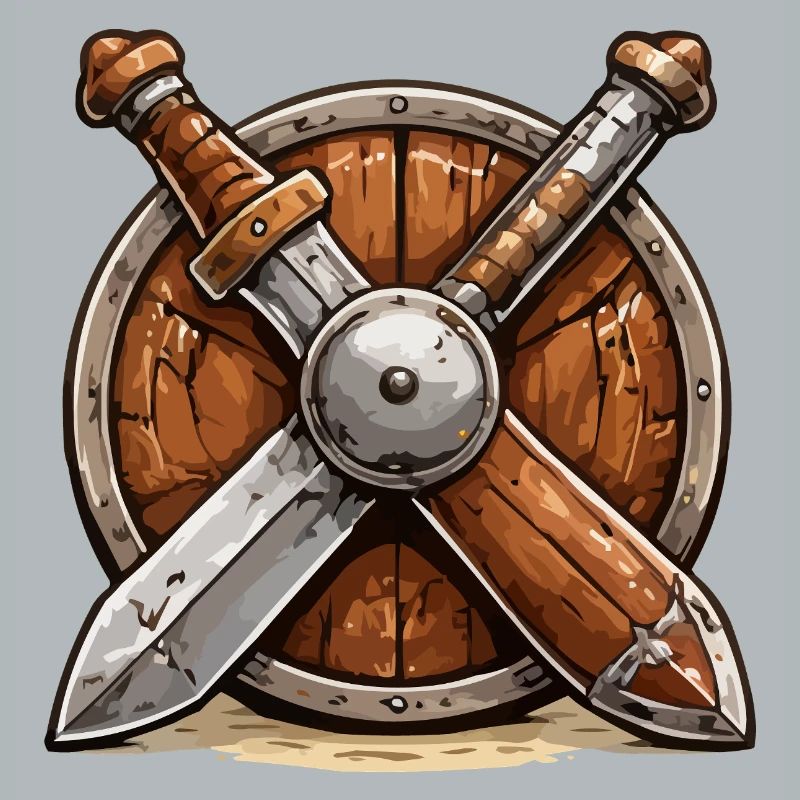 Bouclier et Épées Viking