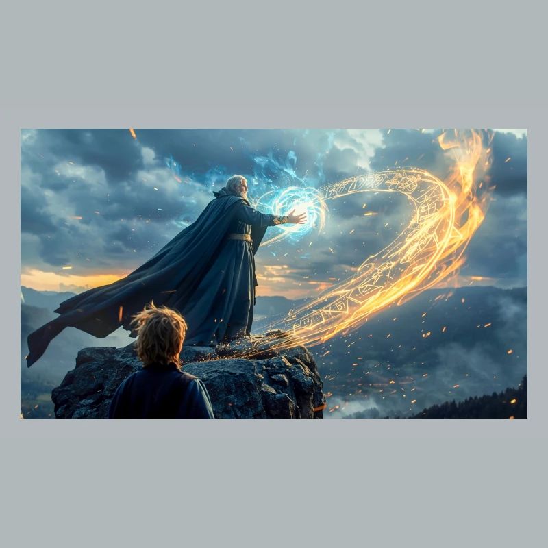 Merlin et Arthur dirigent les chevaliers