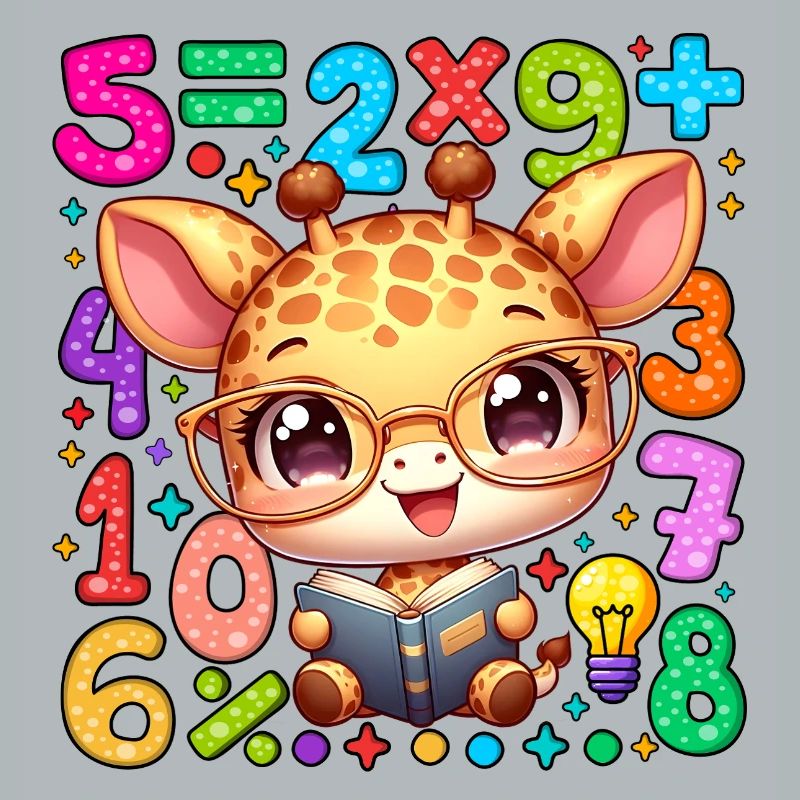 Number Day Giraffe Reading Math Book