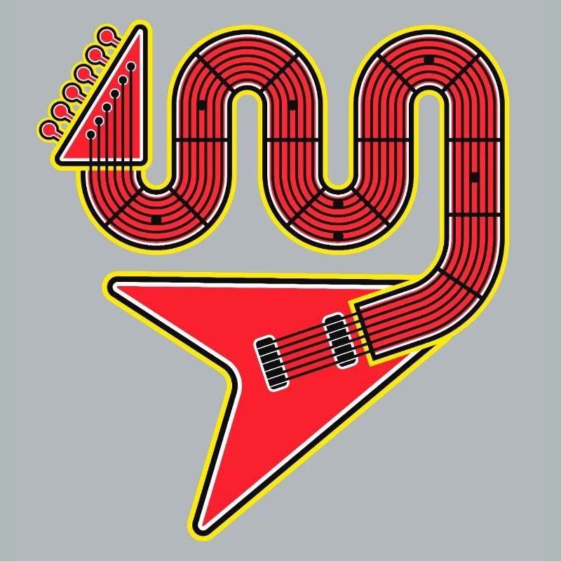 Rote Abstract Shape E-Gitarre