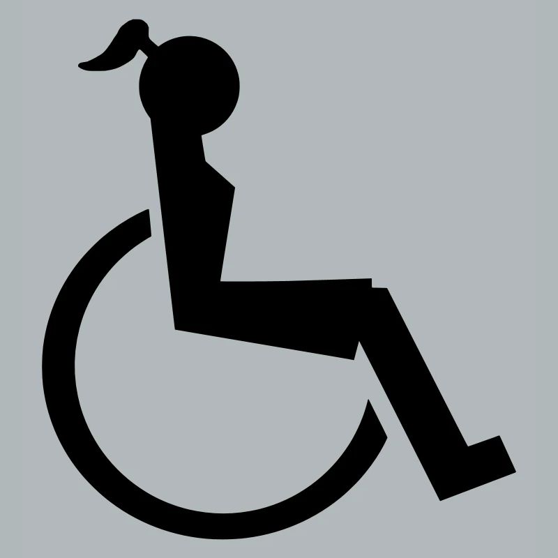 Logo der Dame oder des Mädchens im Rollstuhl. Bild*