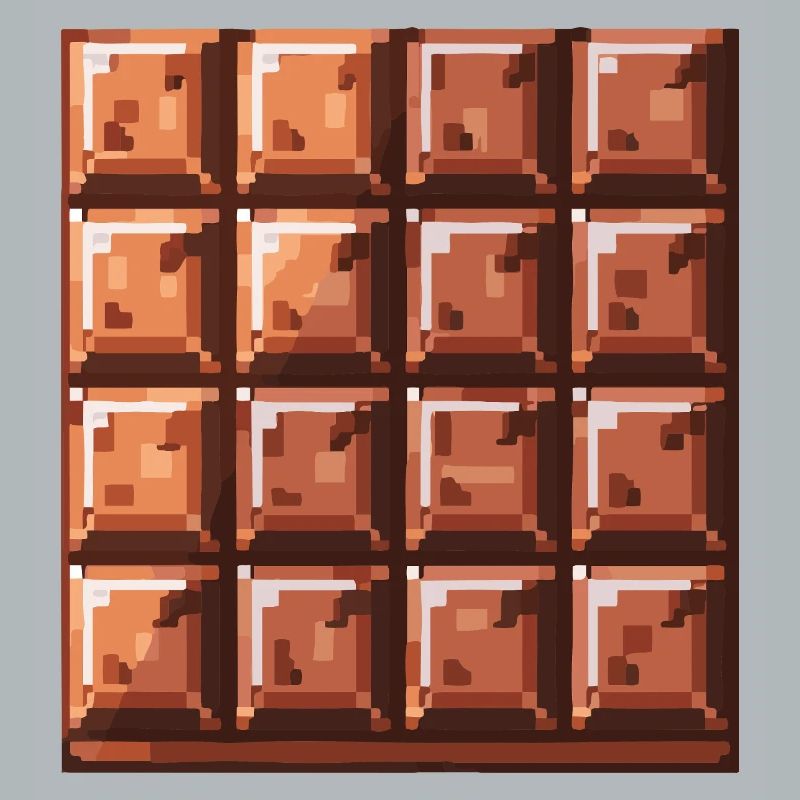 Pixel Chocolate Square Pattern