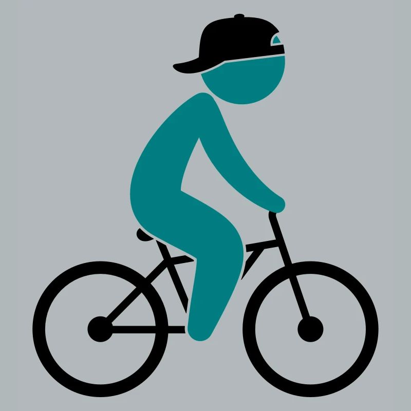 A cyclist rides on his bicycle