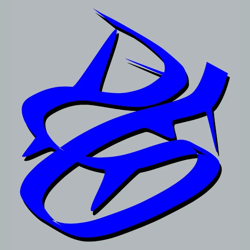 Design de graffiti bleu dynamique