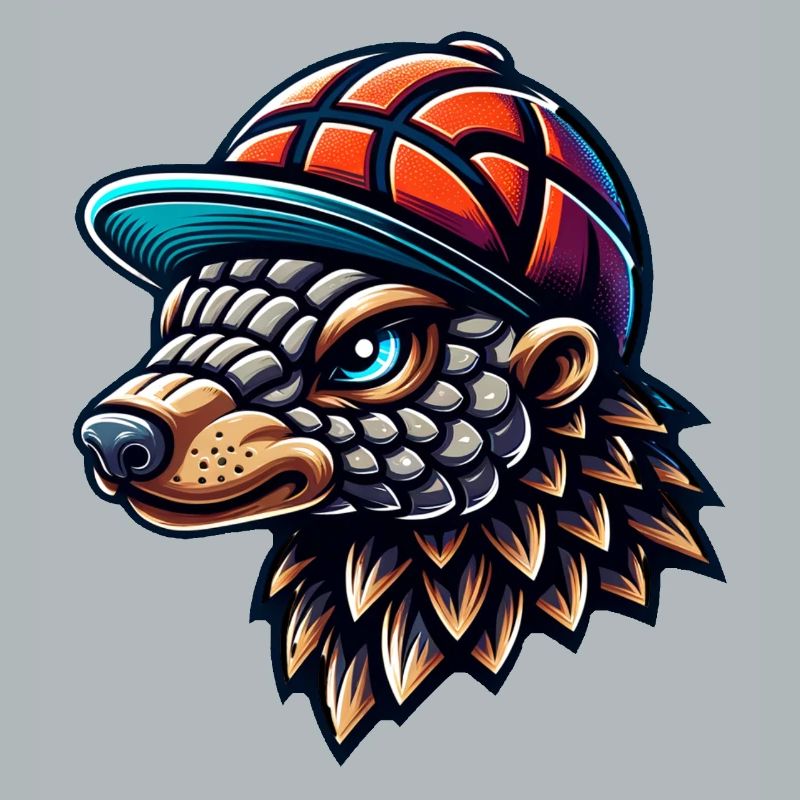 Cooles Pangolin mit Basecap