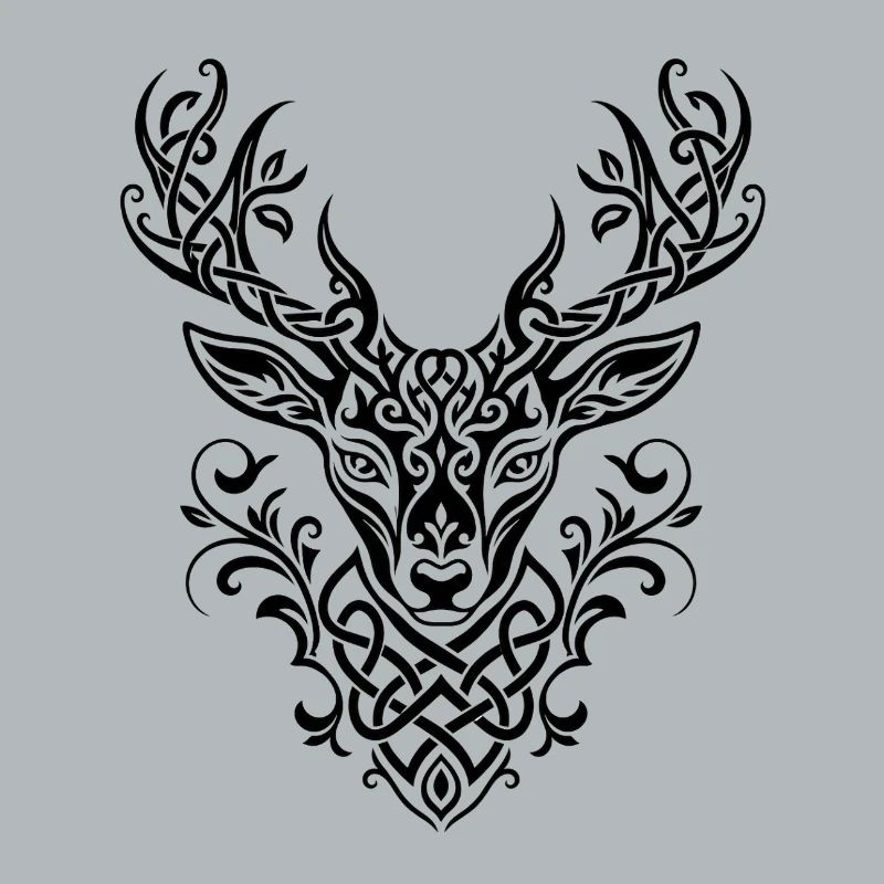 Celtic Deer Head Knot Pattern