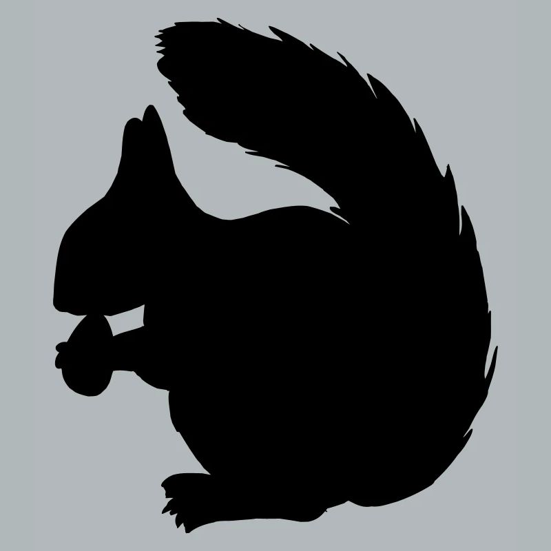 Eichhörnchen mit Nussschattenfigur