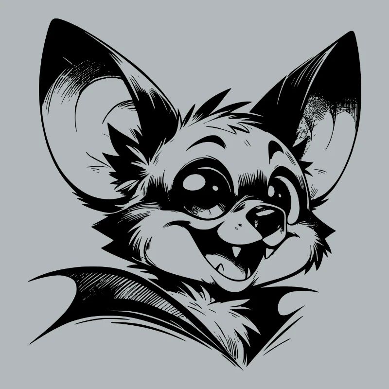 Laughing Bat Baby Vampire Drawing