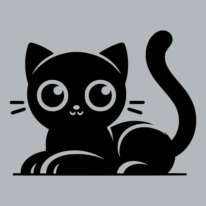 Drôles de chats avec de grands yeux Dessin