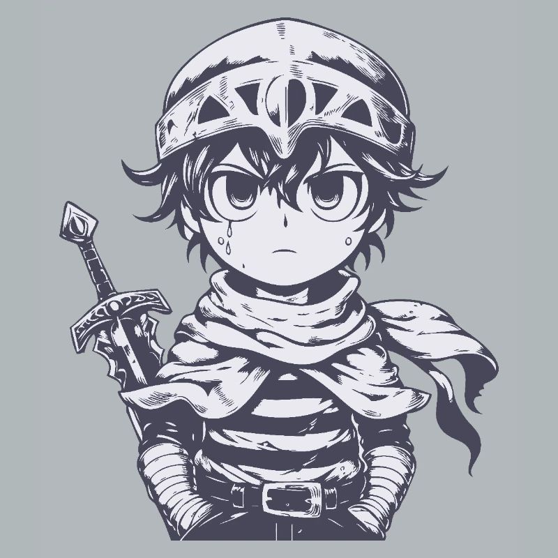 Petit chevalier de la forêt avec épée