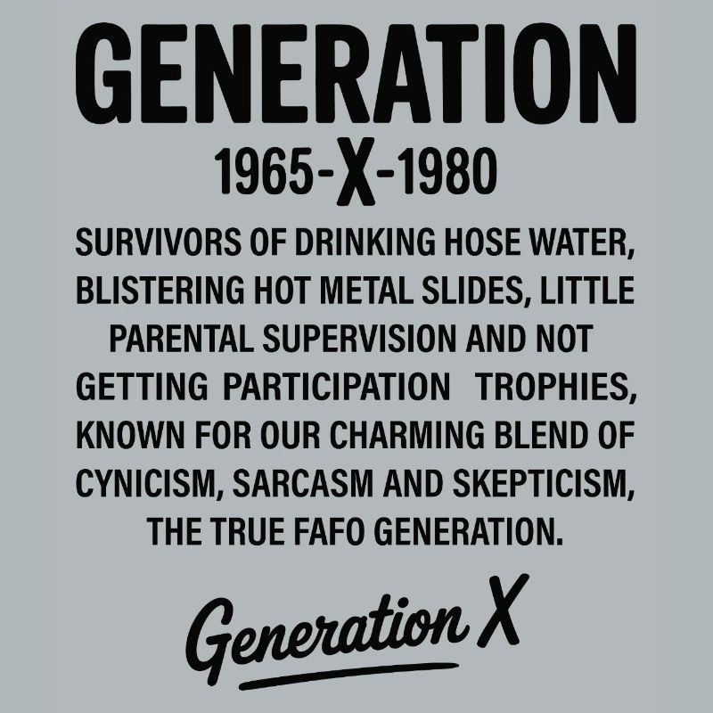 Conception de texte rétro de la génération X