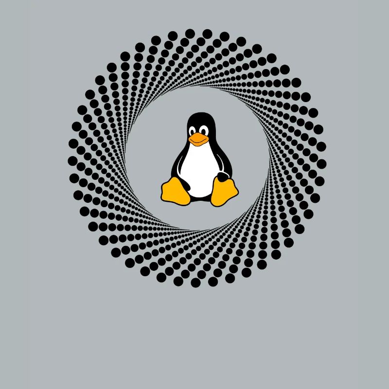 Computer System Pingouin Nerd pc inside programme lo