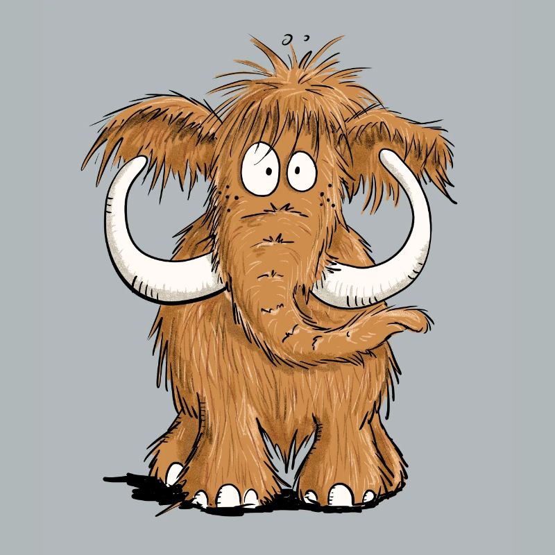 Furry Mammoth I Comic Animals I Elephant Gift