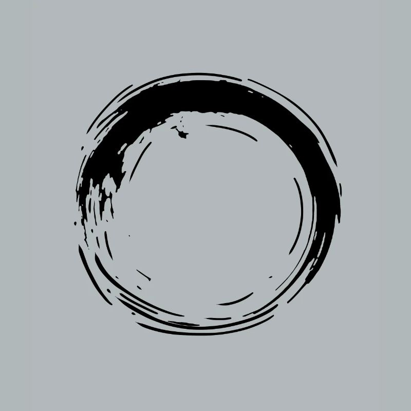 Circle Black - Circle Brush Effect Black