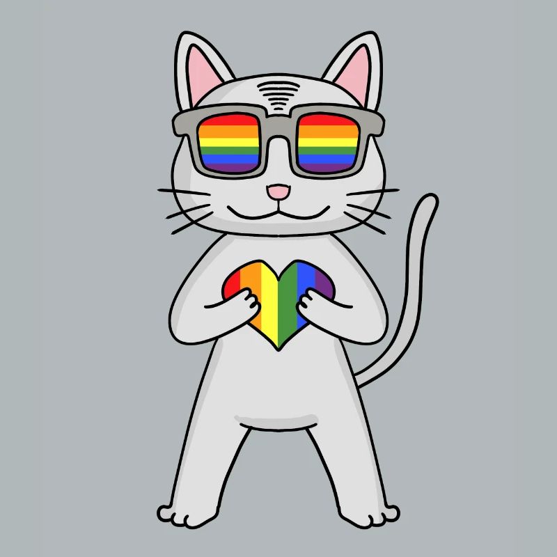 LGBT Katze Devon Rex Regenbogen