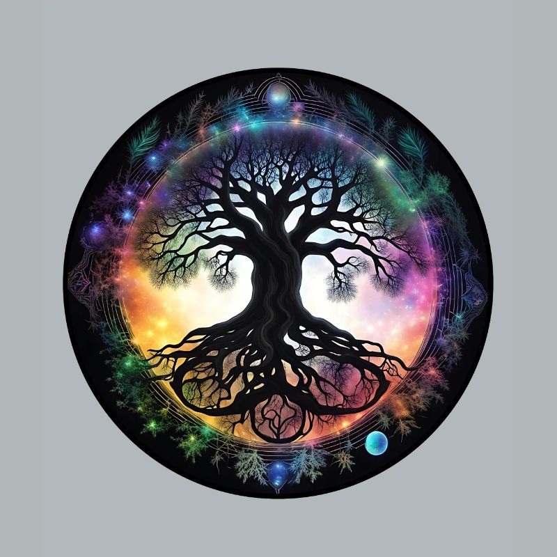 Root tree in rainbow circle