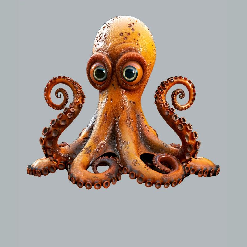 Octopus Small Octopus Cuttlefish Cute Octopus