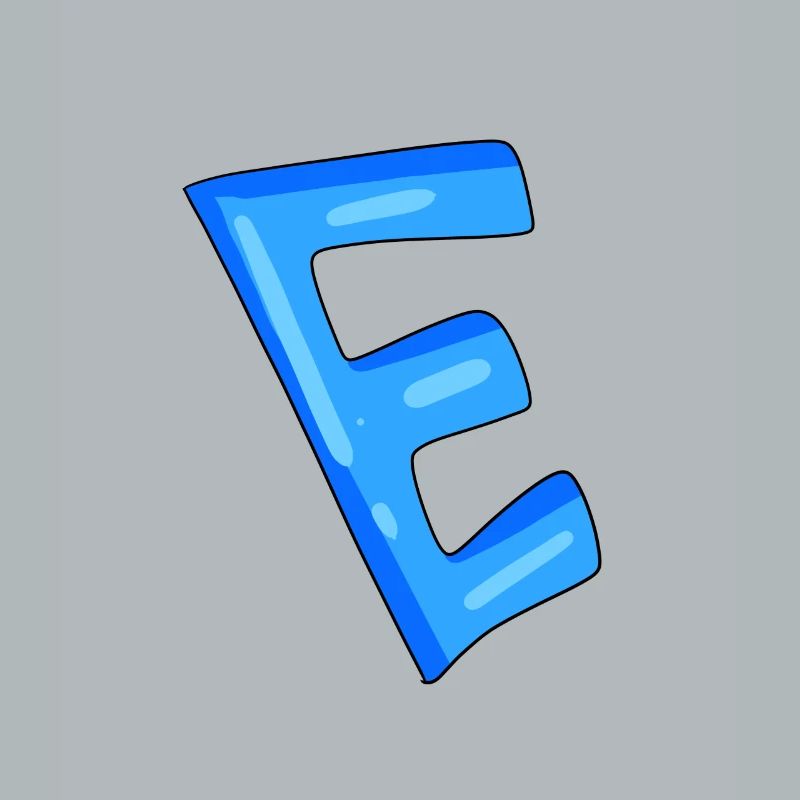Letter E Initial point