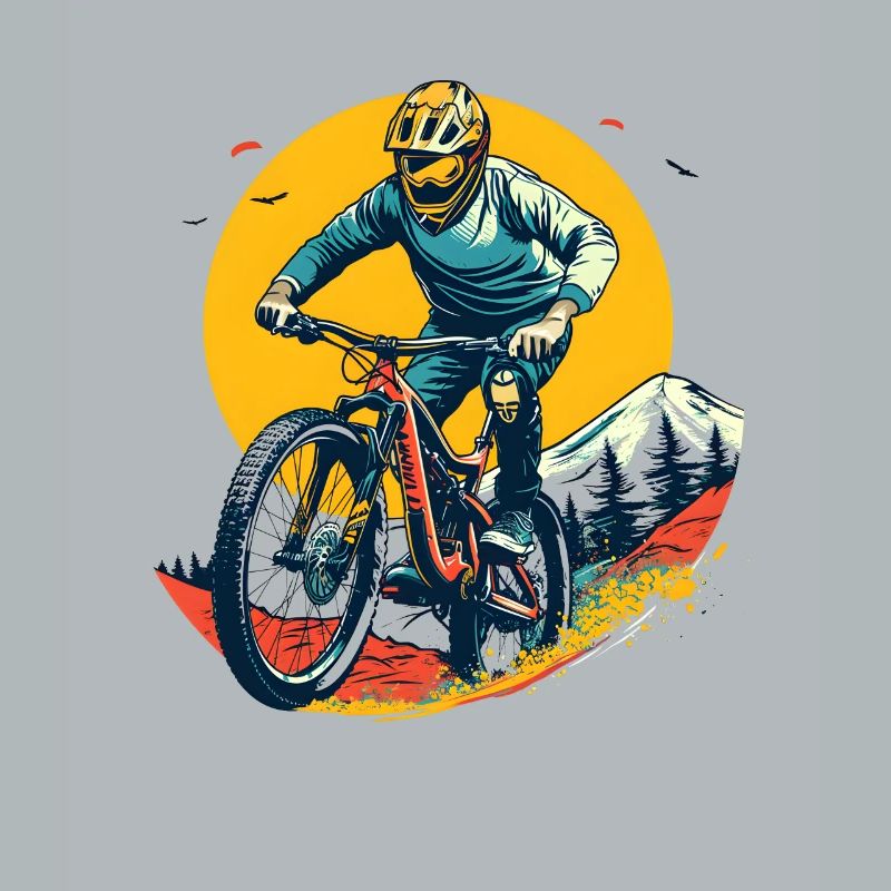 Mountainbiking Illustration