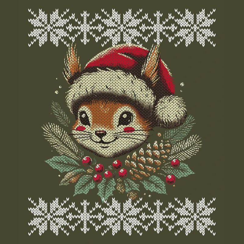 Christmas Squirrel Knitting Pattern