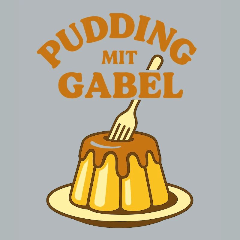 Pudding with fork